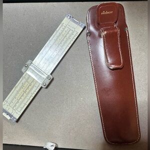 Vintage Pickett Model N600-T Log Log Speed Rule 6" Slide Rule w/ Leather Case